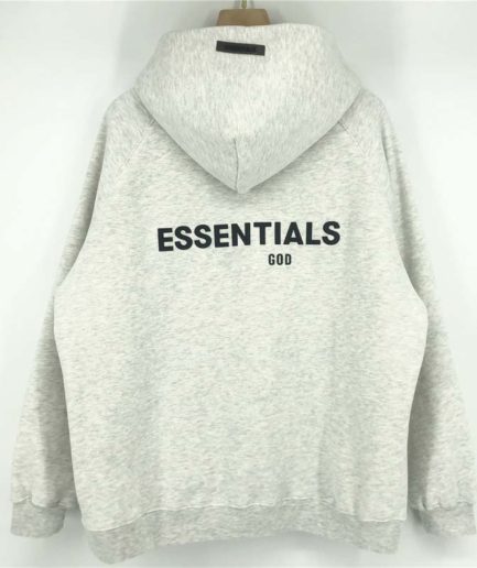 Essentials Fleeces Thick Light Gray Hoodie