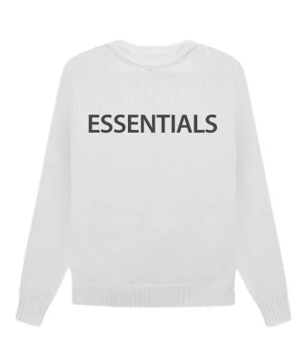 Essentials Overlapped Sweater White