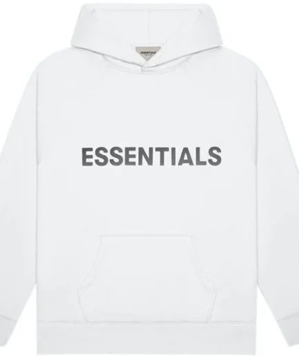 Fear of God Essentials Pull-Over Hoodie Applique Logo – White