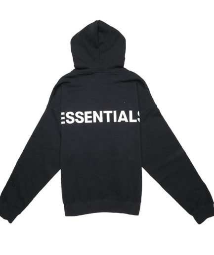 FEAR OF GOD ESSENTIALS 3M Logo Pullover Hoodie- Black