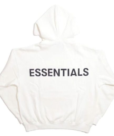 Fear of God Essentials 3M Logo Pullover Hoodie White