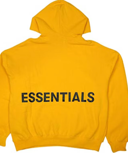 Fear of God Essentials Graphic Pullover Hoodie Yellow