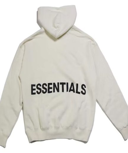 Fear of God Essentials Graphic Pullover Hoodie Cream