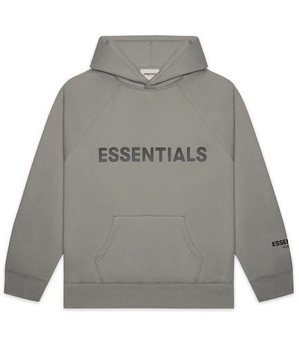 Fear of God Essentials Pullover Hoodies Applique Logo – Gray