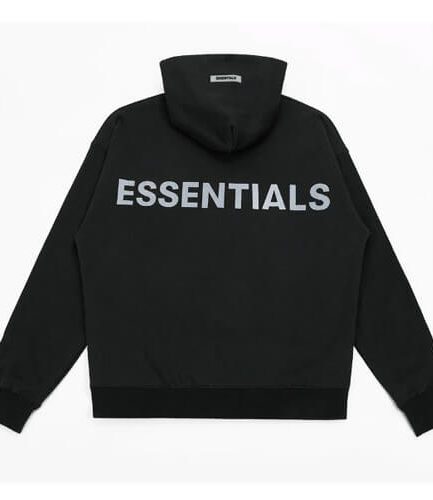 Essentials Oversized Pullover Hoodie Black